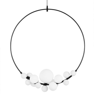Lustra circulara cu 14 de surse de lumina ROCIO negru 598087 universul-luminii.ro