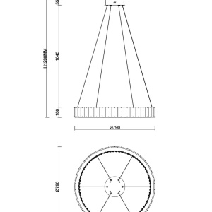 Lustra circulara LED suspendata Savoy 40W - Img 3