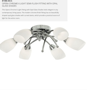 Lustra clasica aplicata Opera 6L crom 8186-6CC SRT 577357 universul-luminii.ro