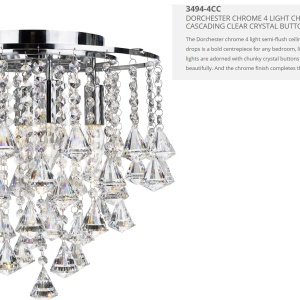 Lustra cristal aplicata design LUX Dorchester 4L 3494-4CC SRT - Img 3