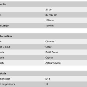 Lustra cristal Asfour design modern de lux Ring 110cm chrome plated 198517 universul-luminii.ro