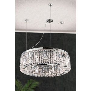 Lustra cristal Asfour design modern de lux Ring 80cm chrome plated 95777 universul-luminii.ro