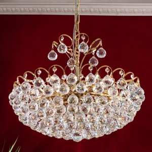 Lustra cristal Asfour, KRISTALL KLASSISCH auriu 55cm