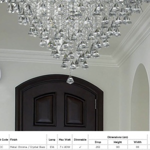 Lustra cristal casa scarii design LUX Dorchester 7L 3497-7CC SRT 182207 universul-luminii.ro
