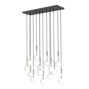 Lustra cu 14 pendule Ero XIV Crom 80x25
