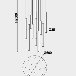 Lustra cu 14 pendule LED design modern minimalist CALA multicolor 131957 universul-luminii.ro