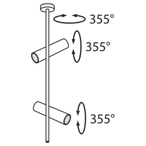 Lustra cu 2 spoturi directionabile Elti alb MY-C021CL-02W 185707 universul-luminii.ro