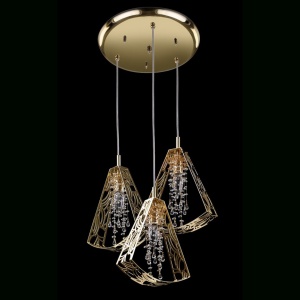 Lustra cu 3 pendule cu model design minimalist SWING 03-CH+ Cristal Bohemia Exclusive - Img 1