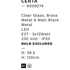 Lustra cu 3 pendule design modern Certa 148047 universul-luminii.ro