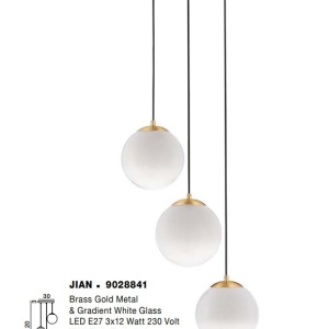 Lustra cu 3 pendule design modern JIAN 121537 universul-luminii.ro