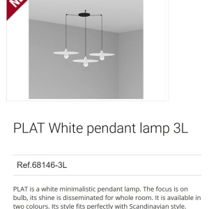 Lustra cu 3 Pendule design modern PLAT alb 92087 universul-luminii.ro