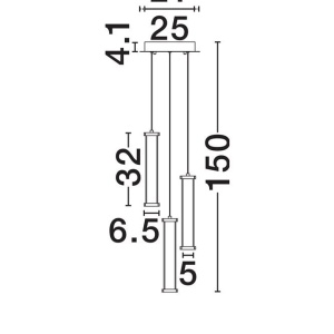 Lustra cu 3 pendule LED 2700K PHEME nickel satinat - Img 7