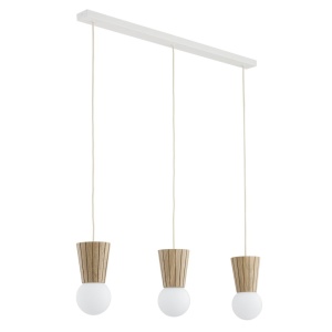 Lustra cu 3 pendule lemn stil scandinav VOLANTE 6357 - Img 2