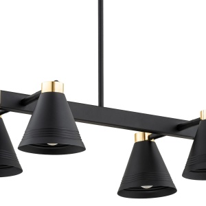 Lustra cu 4 brate design modern AVALONE negru 107977 universul-luminii.ro