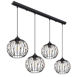 Lustra cu 4 pendule design modern HANAKO 16029-4H GL 81857 universul-luminii.ro