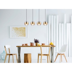 Lustra cu 4 pendule design modern MILLEY negru, auriu 114007 universul-luminii.ro