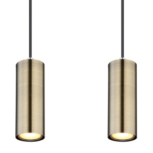 Lustra cu 4 pendule design modern ROBBY negru mat, alama mat 114287 universul-luminii.ro