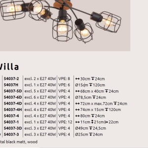 Lustra cu 4 Pendule minimaliste stil industrial Willa 203177 universul-luminii.ro