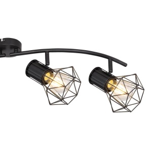 Lustra cu 4 spoturi directionabile design industrial PRISKA negru 210607 universul-luminii.ro