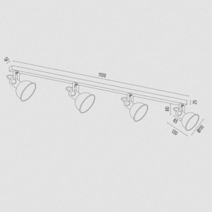 Lustra cu 4 spoturi directionabile design modern Lenora verde 125037 universul-luminii.ro