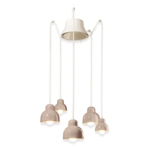 Lustra cu 5 pendule design italian realizat manual din ceramica BERIMBAU 216287 universul-luminii.ro