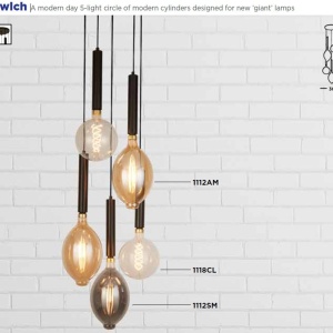 Lustra cu 5 pendule design minimalist Dulwich 111807 universul-luminii.ro