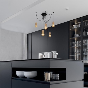 Lustra cu 5 pendule design minimalist Spinny 111727 universul-luminii.ro