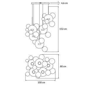 Lustra cu 5 pendule LED design modern Boliccine 181557 universul-luminii.ro