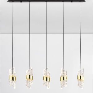 Lustra cu 5 pendule LED design modern Seneca 228387 universul-luminii.ro