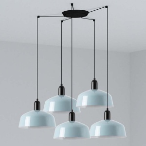 Lustra cu 5 pendule metal TATAWIN M blue