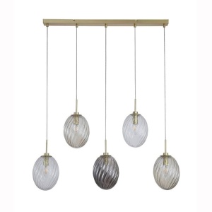 Lustra cu 5 pendule sticla colorata Whirl 621217 universul-luminii.ro