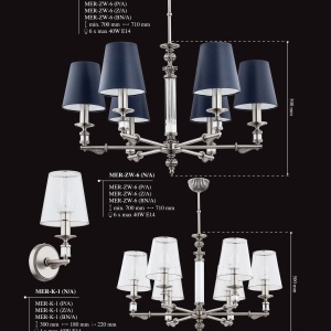 Lustra cu 6 brate eleganta design clasic MERANO 186547 universul-luminii.ro
