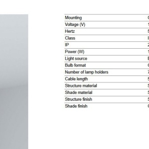 Lustra cu 7 pendule metal TATAWIN S orange - Img 4