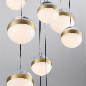 Lustra cu 9 Pendule LED stil modern ALAZ - Img 2