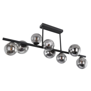 Lustra cu 9 surse de lumina design modern RIHA fumurie 56133-9D GL 87987 universul-luminii.ro
