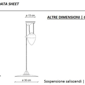 Lustra cu inaltime reglabila design retro realizata manual B&W - Img 3