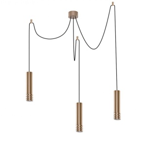 Lustra cu pendule design modern Locus 3 champaigne ZZ AZ3404