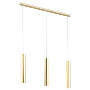 Lustra cu pendule moderna design tubular GOMERA 3 auriu