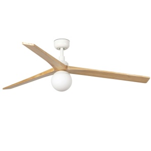 Lustra cu Ventilator aplicat cu telecomanda KLIM L 150cm, alb/ pin