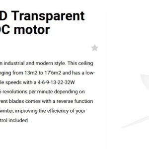 Lustra cu Ventilator si telecomanda ETERFAN M LED transparent 125007 universul-luminii.ro