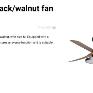 Lustra cu Ventilator si telecomanda PUNT TAK M negru/nuc 3000K - Img 2
