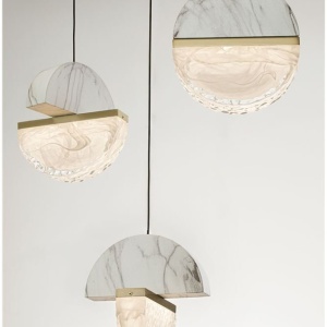 Lustra decorativa cu 5 pendule LED 2700K DORIN - Img 7