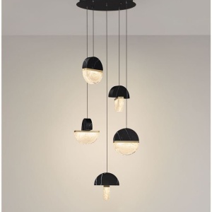 Lustra decorativa cu 5 pendule LED 3000K DORIN - Img 4