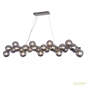 Lustra deosebita cu 25 de surse de lumina Dallas, crom/ fumuriu MYMOD547PL-25CH