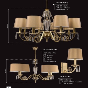 Lustra design clasic cristal Asfour Monza 192237 universul-luminii.ro