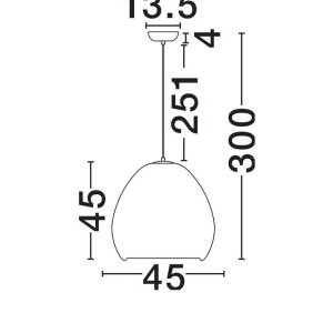 Lustra design decorativ PASHIO 45cm - Img 2