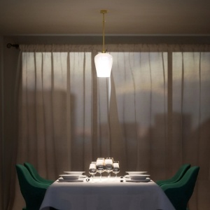 Lustra design italian din alama si sticla Talis - Img 7