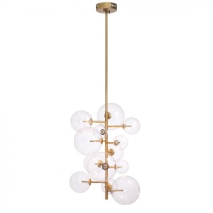 Lustra design LUX cu 13 surse de lumina Ezra alama antic 114372 HZ
