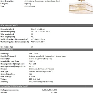 Lustra design LUX Ruby square, alama 115249 HZ - Img 4