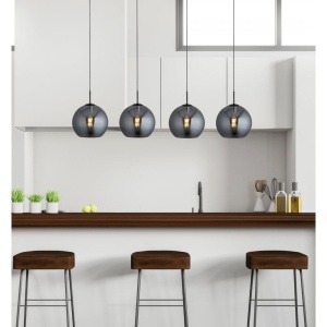 Lustra design modern cu 4 pendule fumurii AMSTERDAM 1024-4SM SRT 83227 universul-luminii.ro